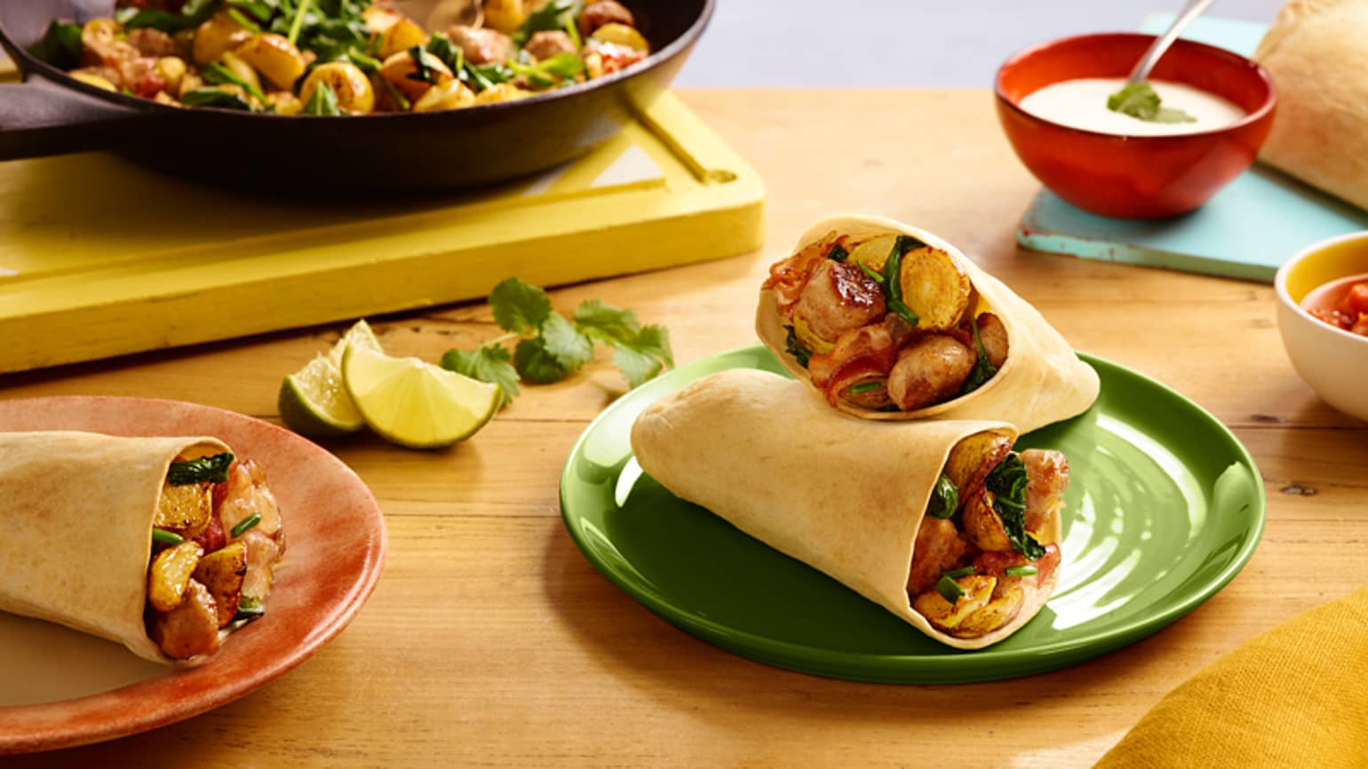 Bacon & Sausage Hash Breakfast Pockets Wrap Mexican Recipes Old El